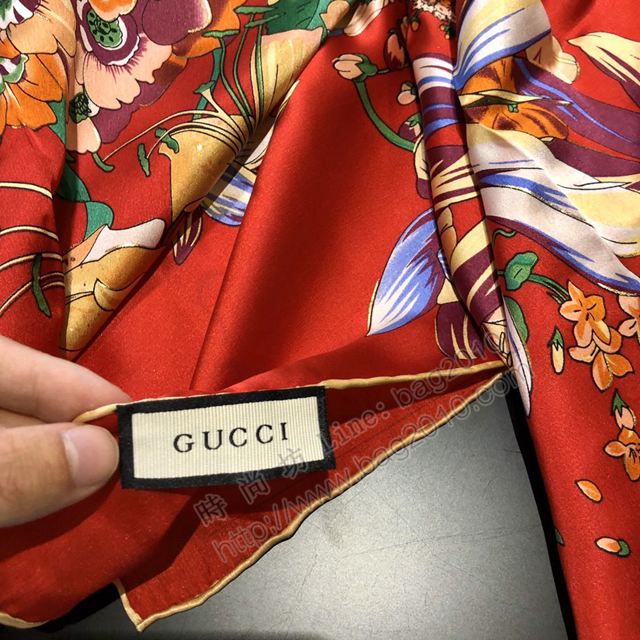 GUCCI圍巾 古馳真絲女絲巾 專櫃同步款女圍巾方巾  llwj6725